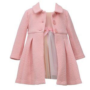 Bonnie Jean Easter Pink Rainbow Coat Dress 2 Set